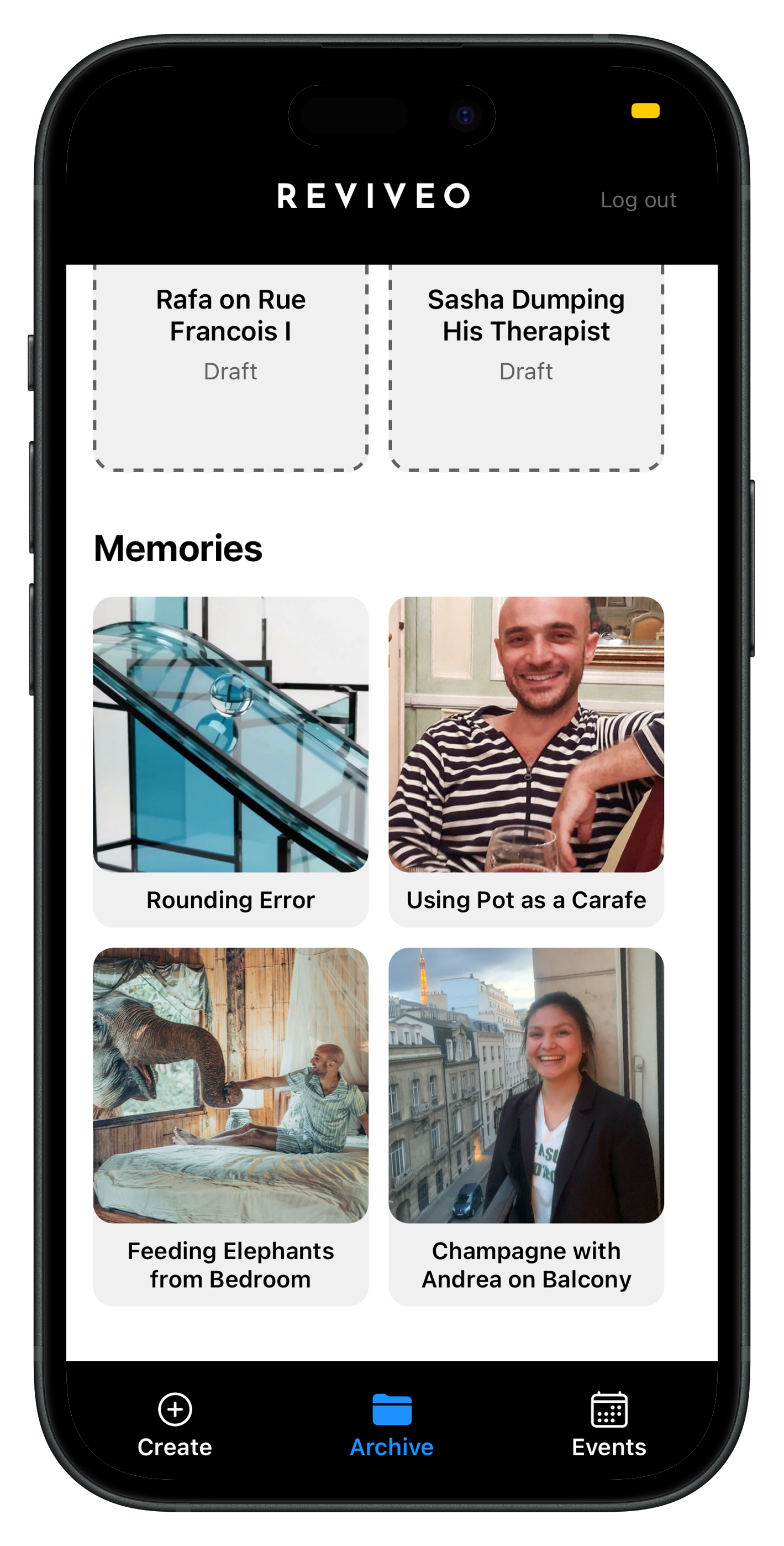Archive of finished memories